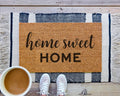 HamlinRowShop Home Sweet Home Coir Doormat Rustic Farmhouse Welcome Mat