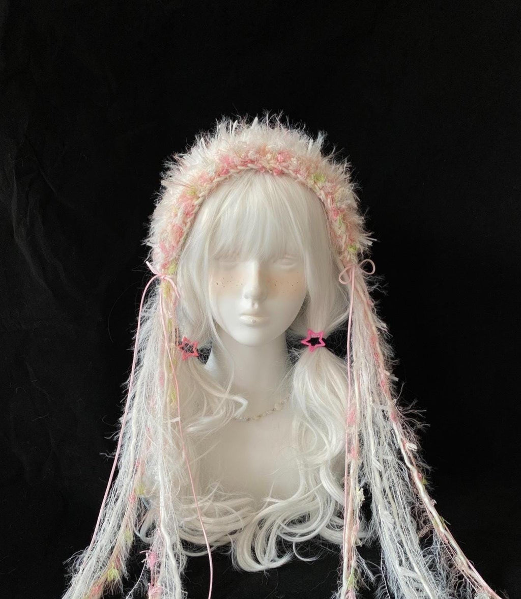 Handmade Fluffy Pastel Headband for Lolita Fashion - Kawaii Hair Accessory
