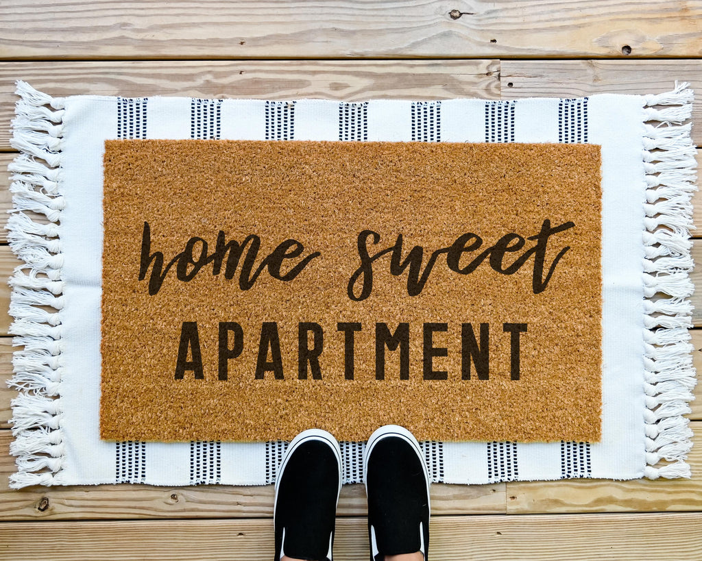 HamlinRowShop Home Sweet Home Coir Doormat Rustic Farmhouse Front Porch Decor