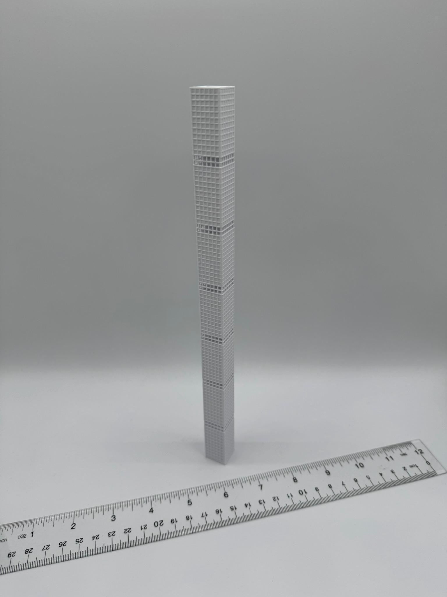 StarsoftheCity 432 Park Avenue 3D Printed Model 10in White
