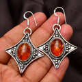EkkJewels Baltic Amber Sterling Silver Dangle Earrings