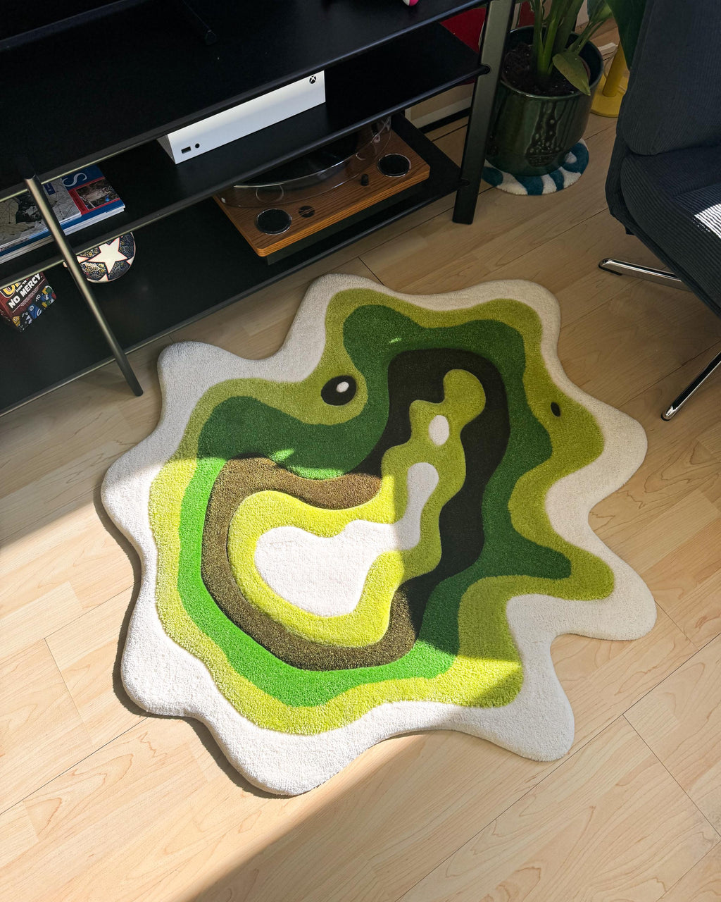 LargoModern Green Moss Full Version Hand-Tufted Rug