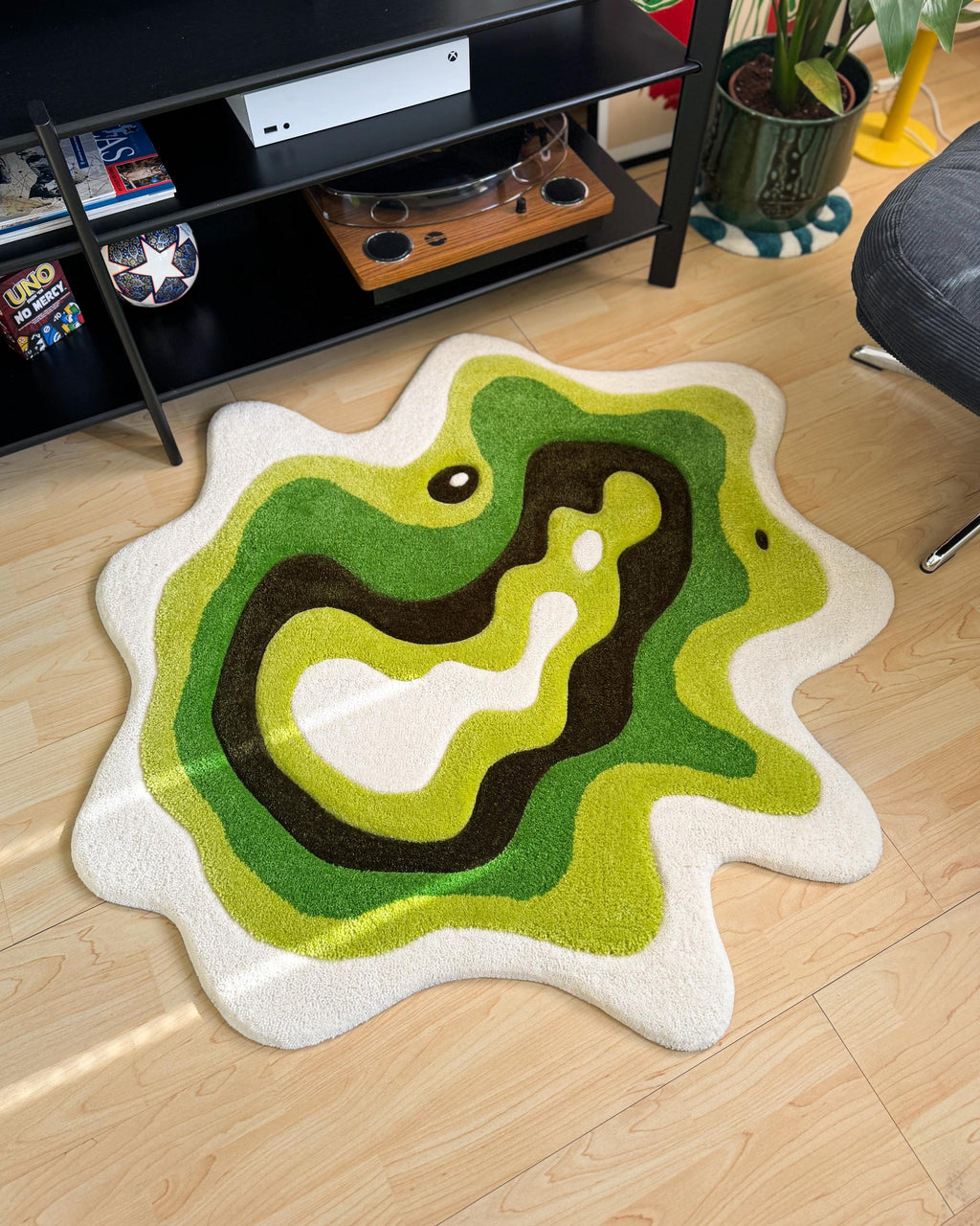 LargoModern Green Moss Full Version Hand-Tufted Rug