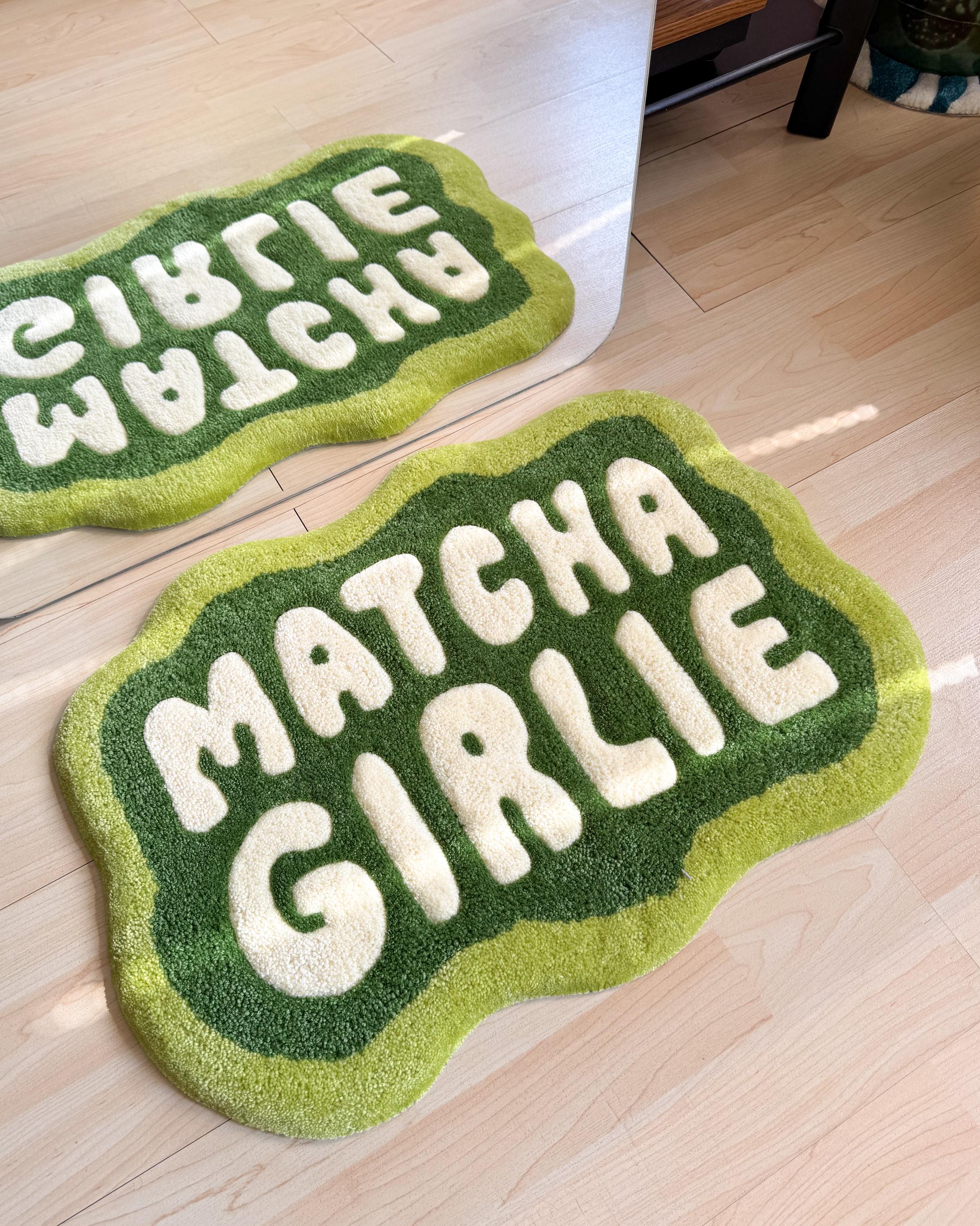 LargoModern Matcha Girlie Custom Hand Tufted Cotton Rug