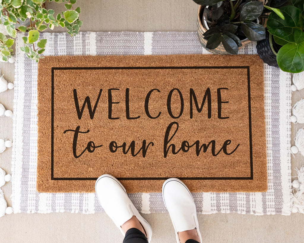 Welcome to Our Home Coir Doormat Front Porch Decor