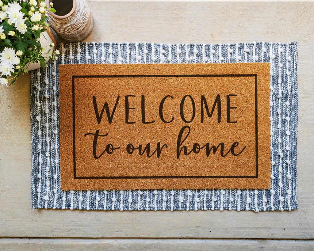 Welcome to Our Home Coir Doormat Front Porch Decor
