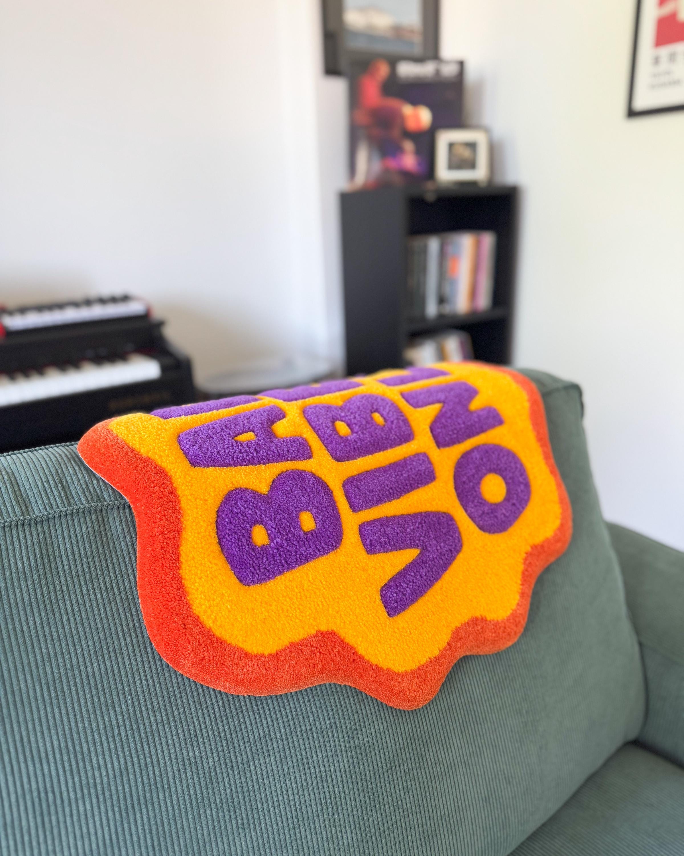 LargoModern Bad Vibes Only Tufted Rug Hand Carved 20in