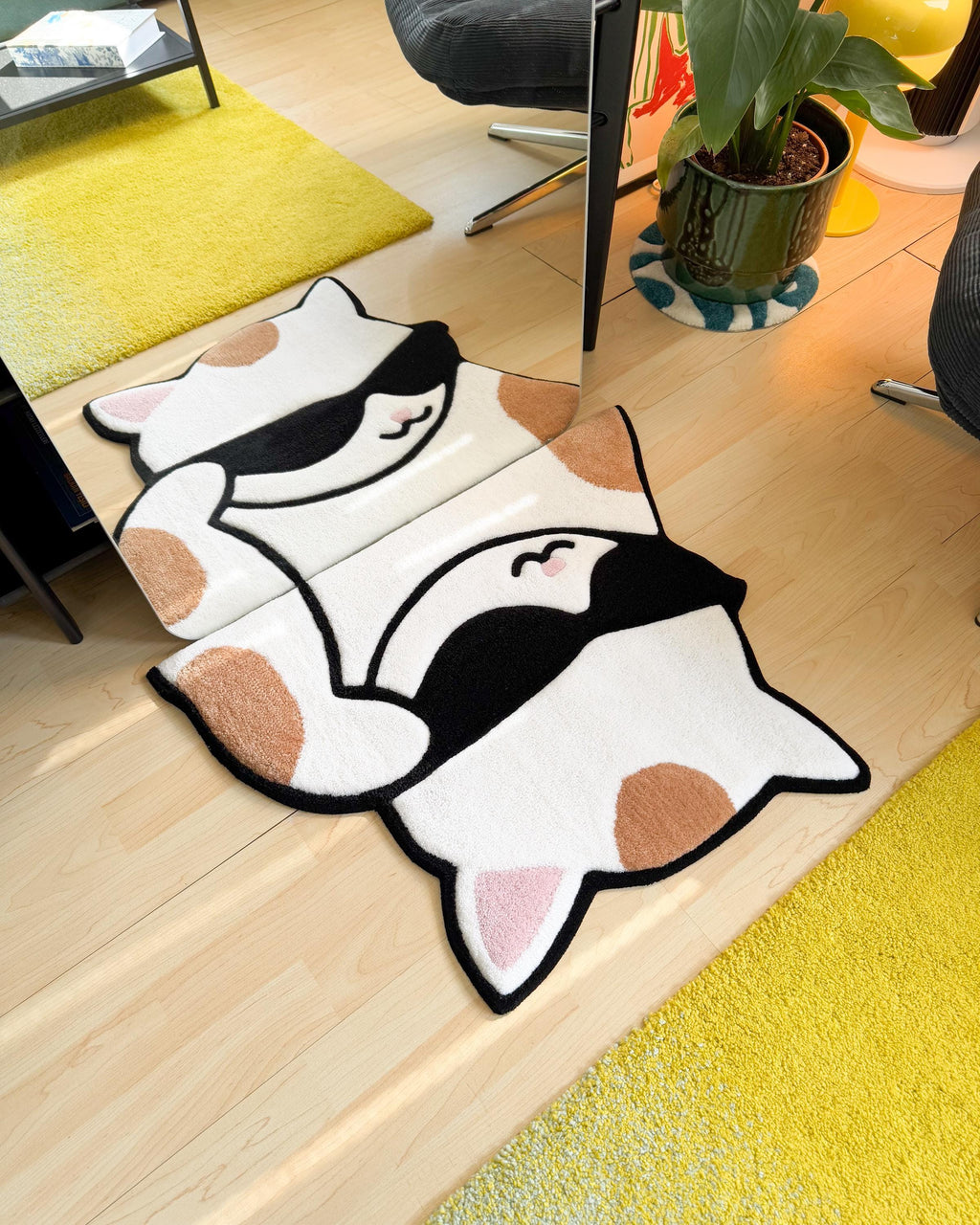LargoModern Cool Cat Handmade Tufted Rug Fluffy and Soft