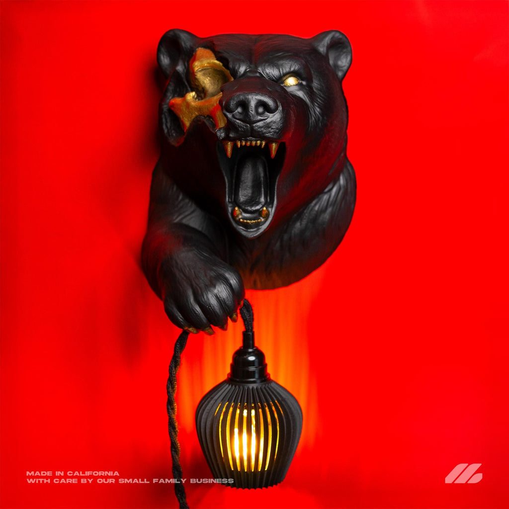 April16studio Bear Market Wall Lamp 3D Printed Wall Sconce 12in