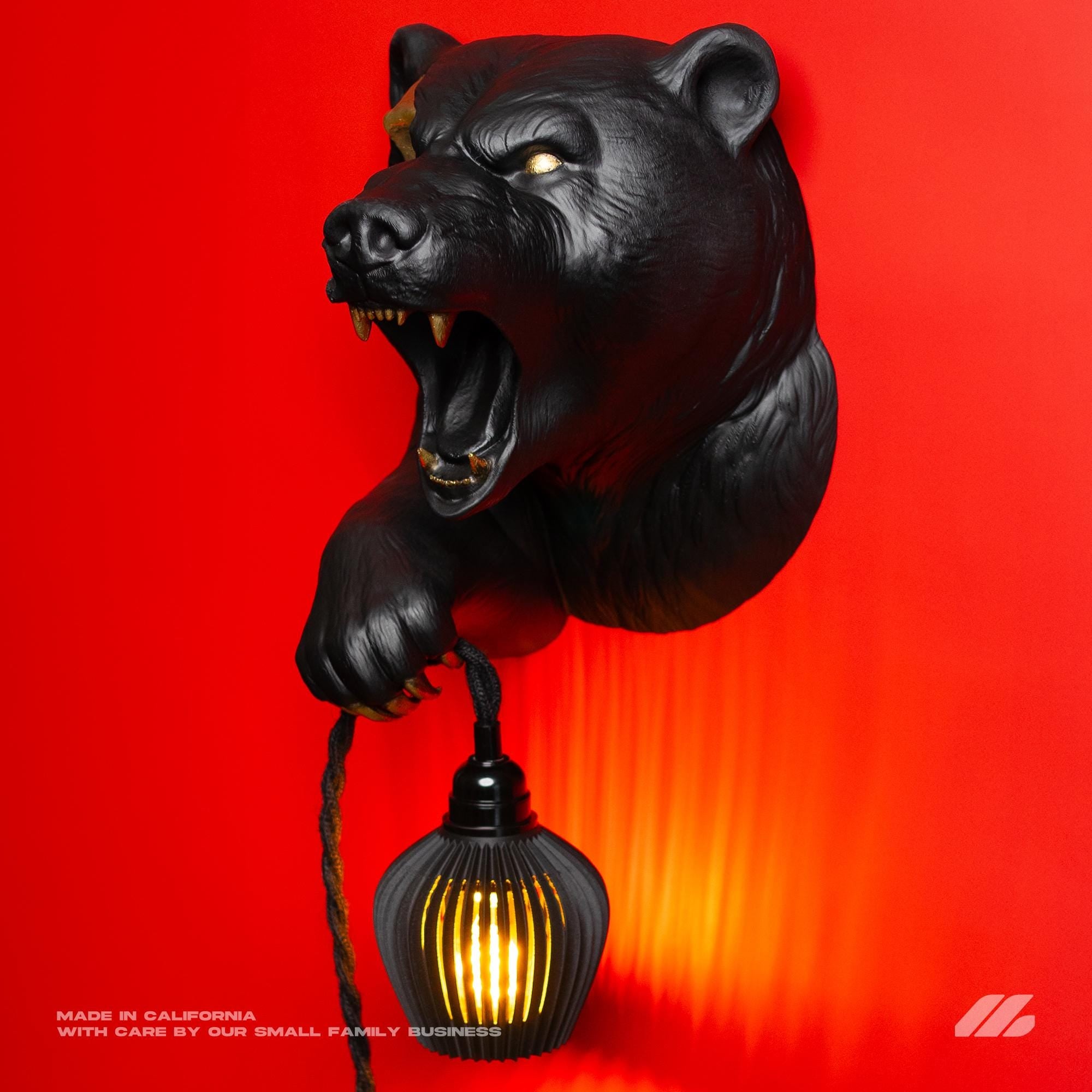 April16studio Bear Market Wall Lamp 3D Printed Wall Sconce 12in