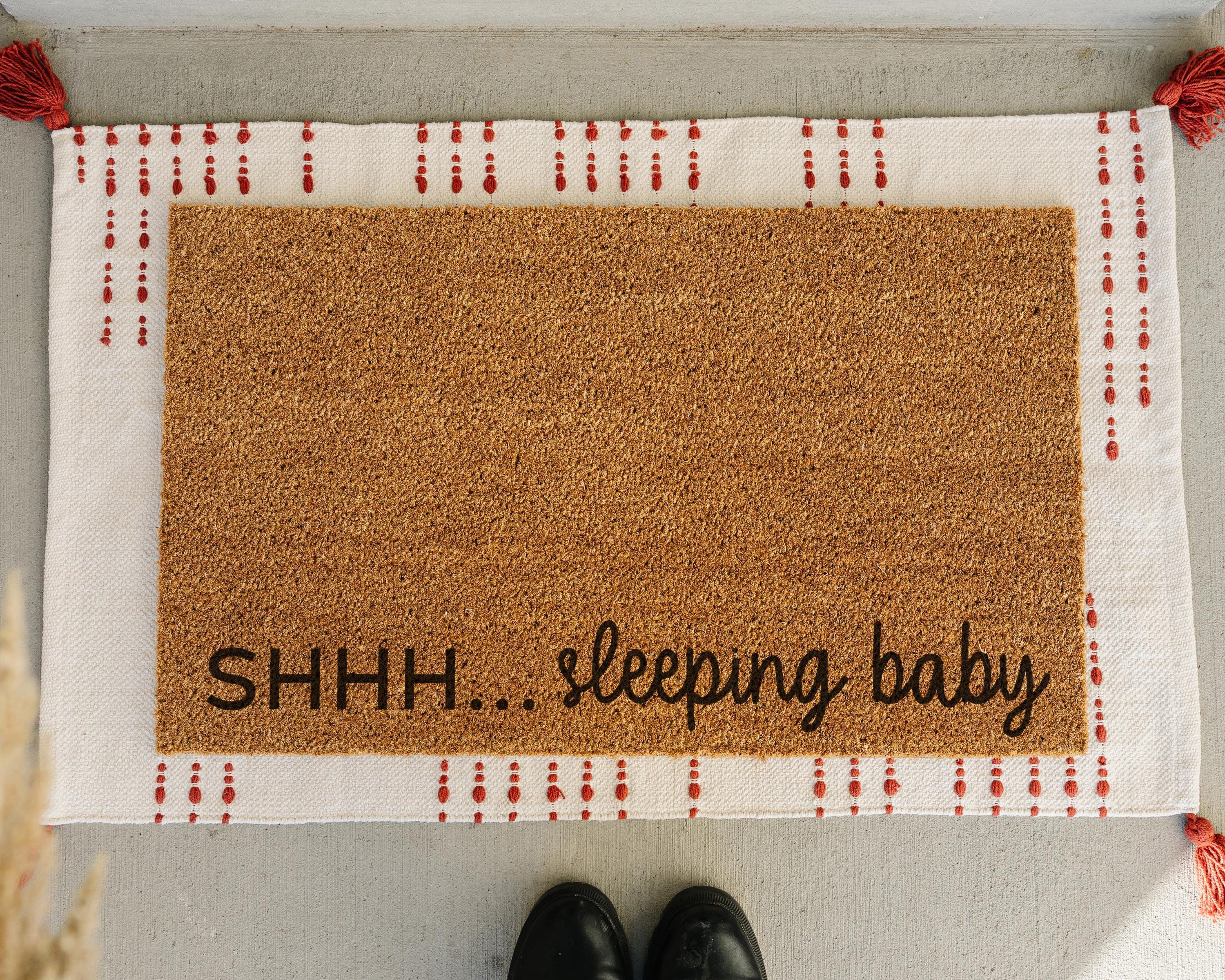 HamlinRowShop Shhh... Sleeping Nurse Coir Doormat