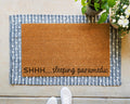 HamlinRowShop Sleeping Paramedic Coir Doormat Funny Welcome Mat