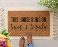 HamlinRowShop Tacos & Tequila Funny Coir Welcome Mat