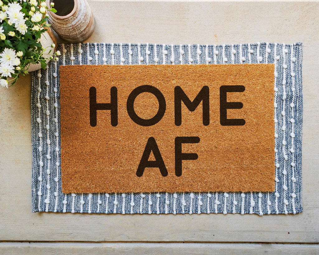 HamlinRowShop Home AF Coir Doormat Funny Welcome Mat