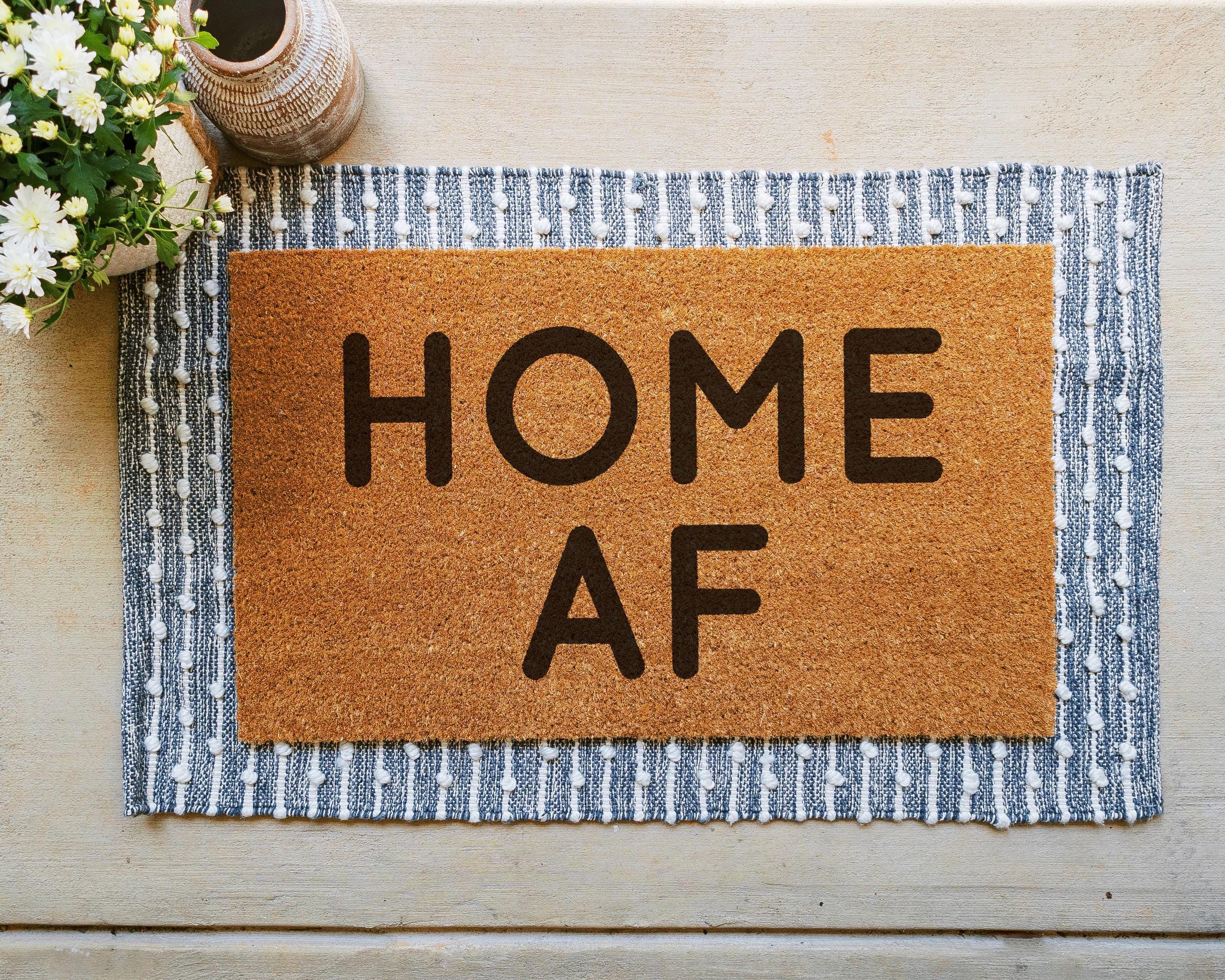 HamlinRowShop Home AF Coir Doormat Funny Welcome Mat