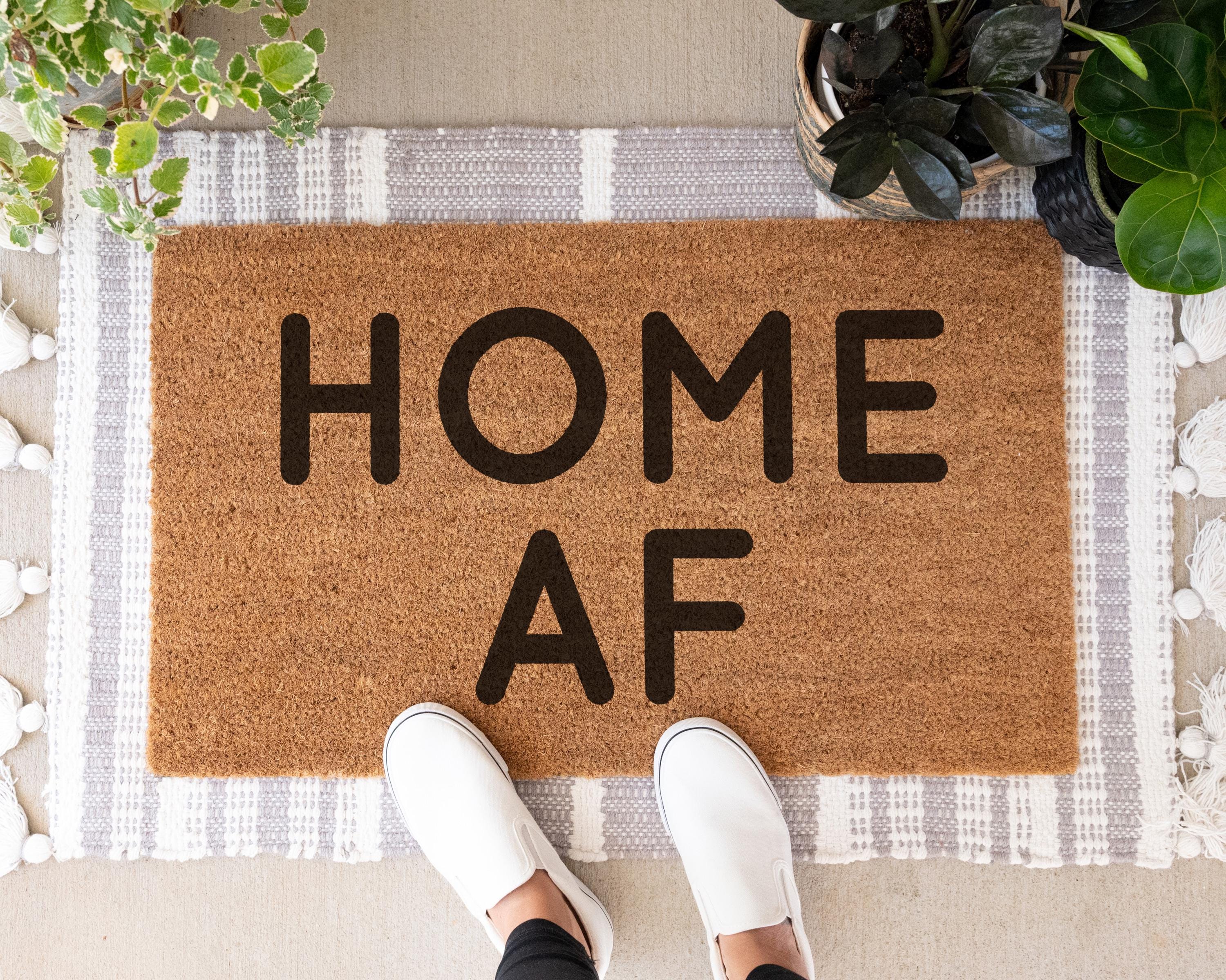 HamlinRowShop Home AF Coir Doormat Funny Welcome Mat