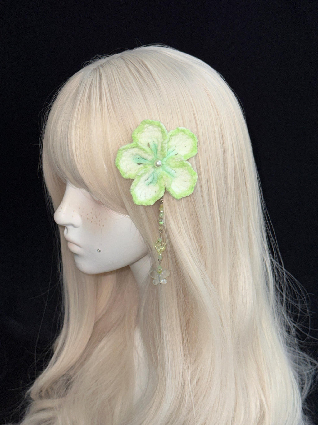 StellarPride Handmade Floral Convertible Necklace Headband Pastel Green