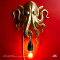 April16studio Gold Octopus Wall Sconce 3D Printed Gold