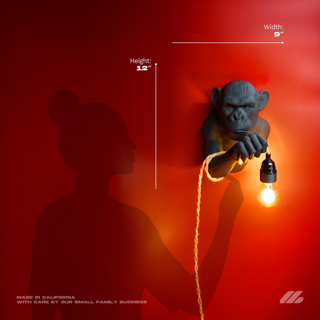 April16studio Monkey Wall Lamp 3D Printed Hand-Painted PLA
