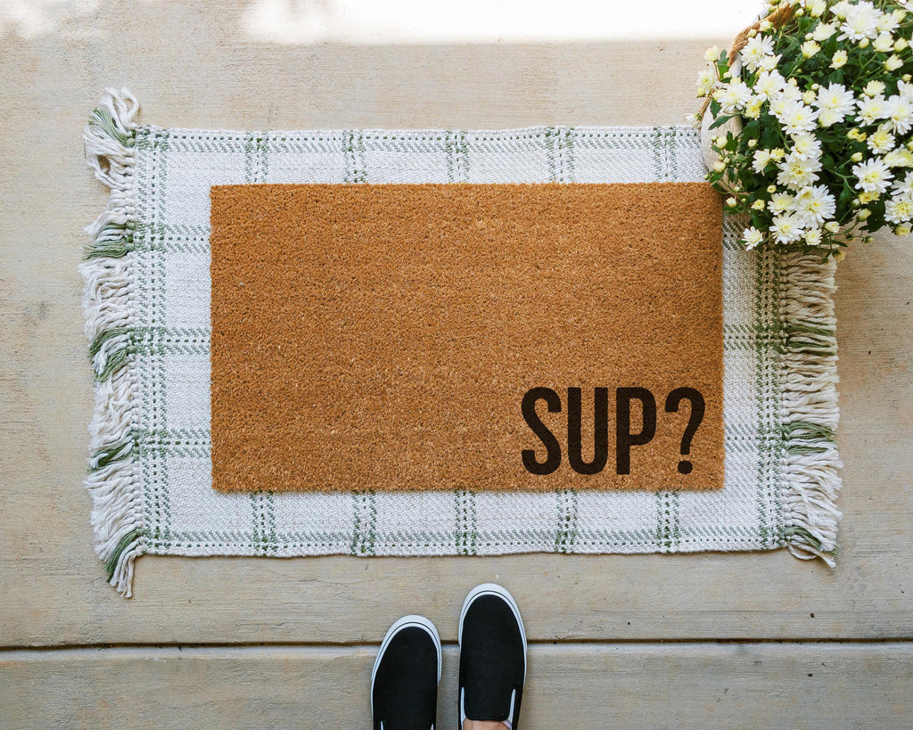 HamlinRowShop Sup? Coir Welcome Doormat 4 Sizes