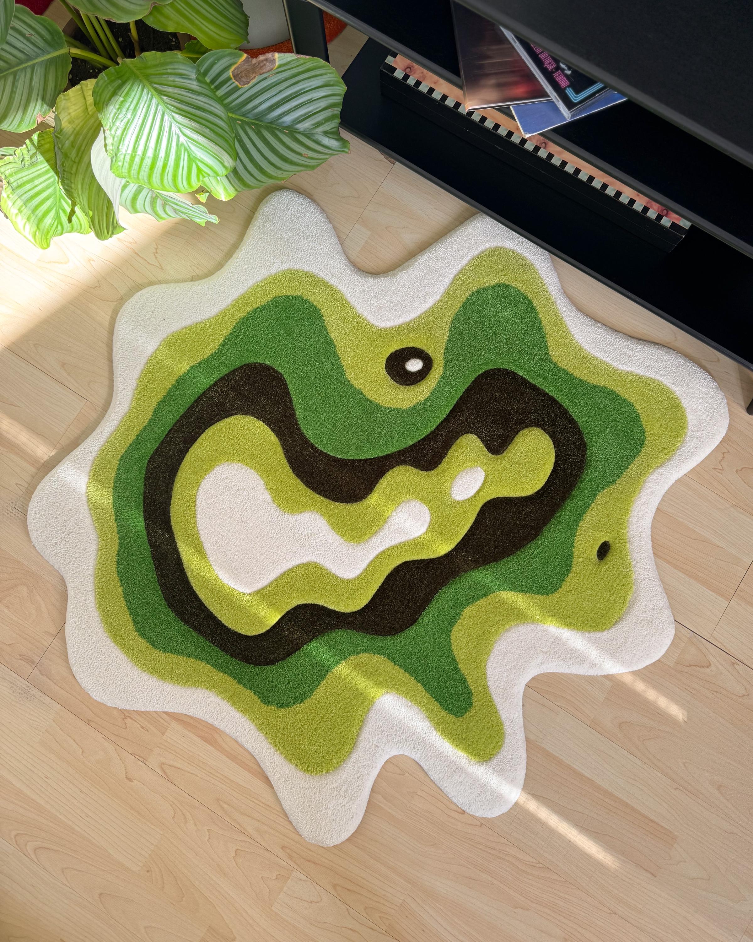 LargoModern Green Moss Full Version Hand-Tufted Rug