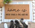 Hamlinrowshop Funny Dog Doormat Home Is Where Chaos Personalized Coir