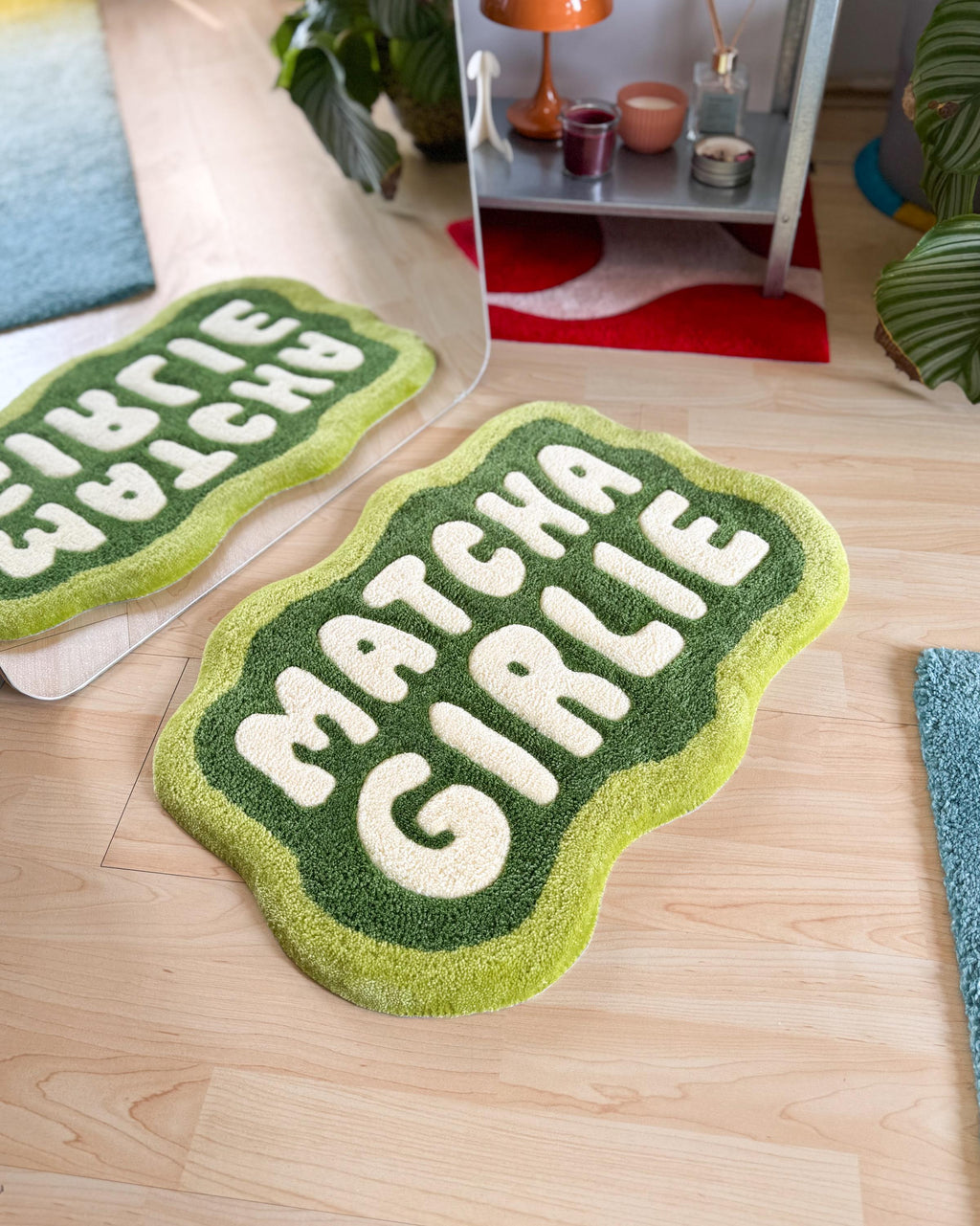 LargoModern Matcha Girlie Custom Hand Tufted Cotton Rug