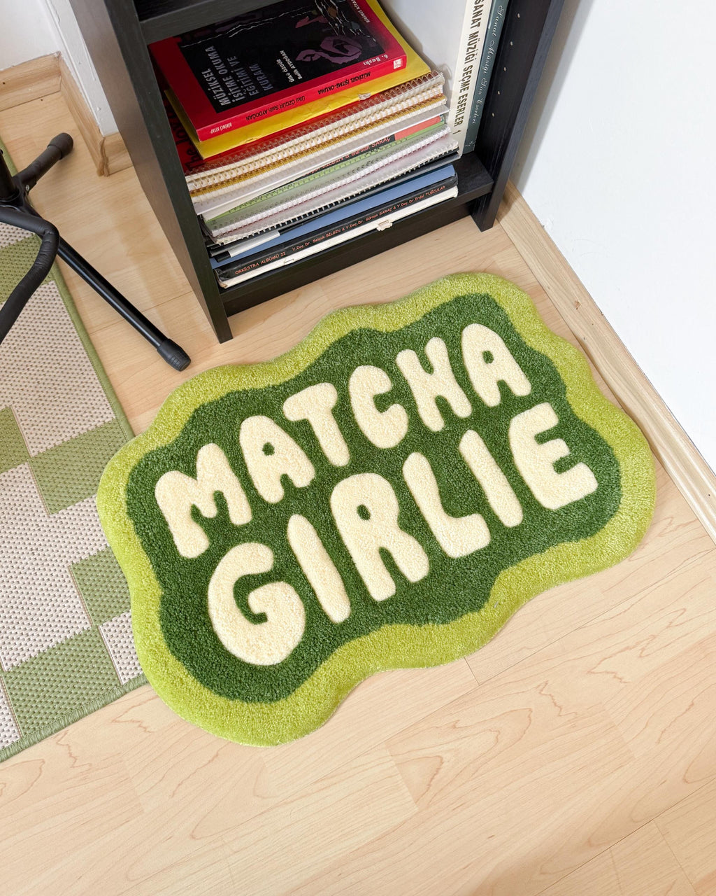 LargoModern Matcha Girlie Custom Hand Tufted Cotton Rug
