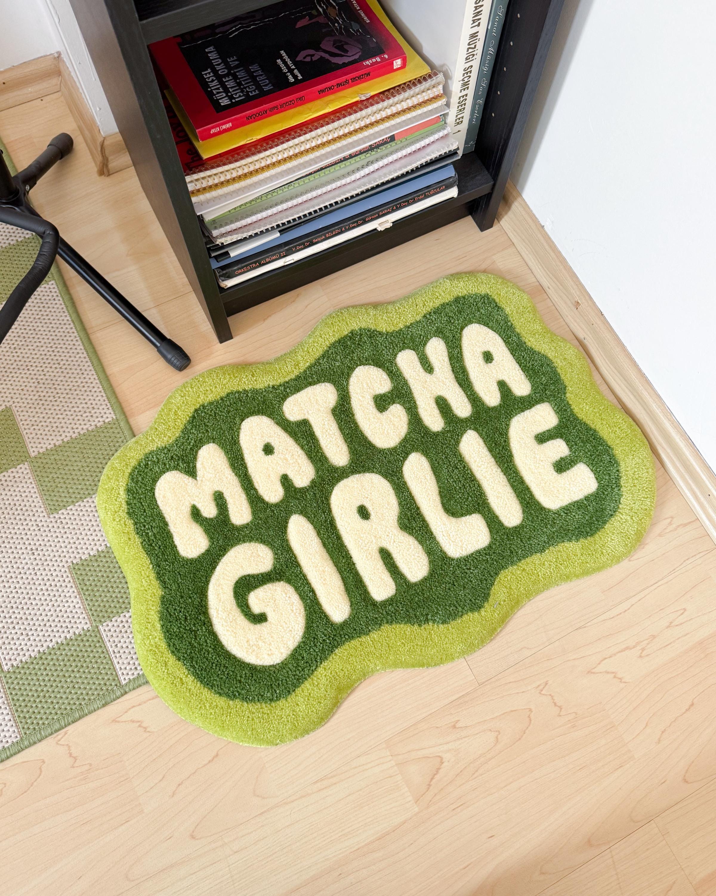 LargoModern Matcha Girlie Custom Hand Tufted Cotton Rug