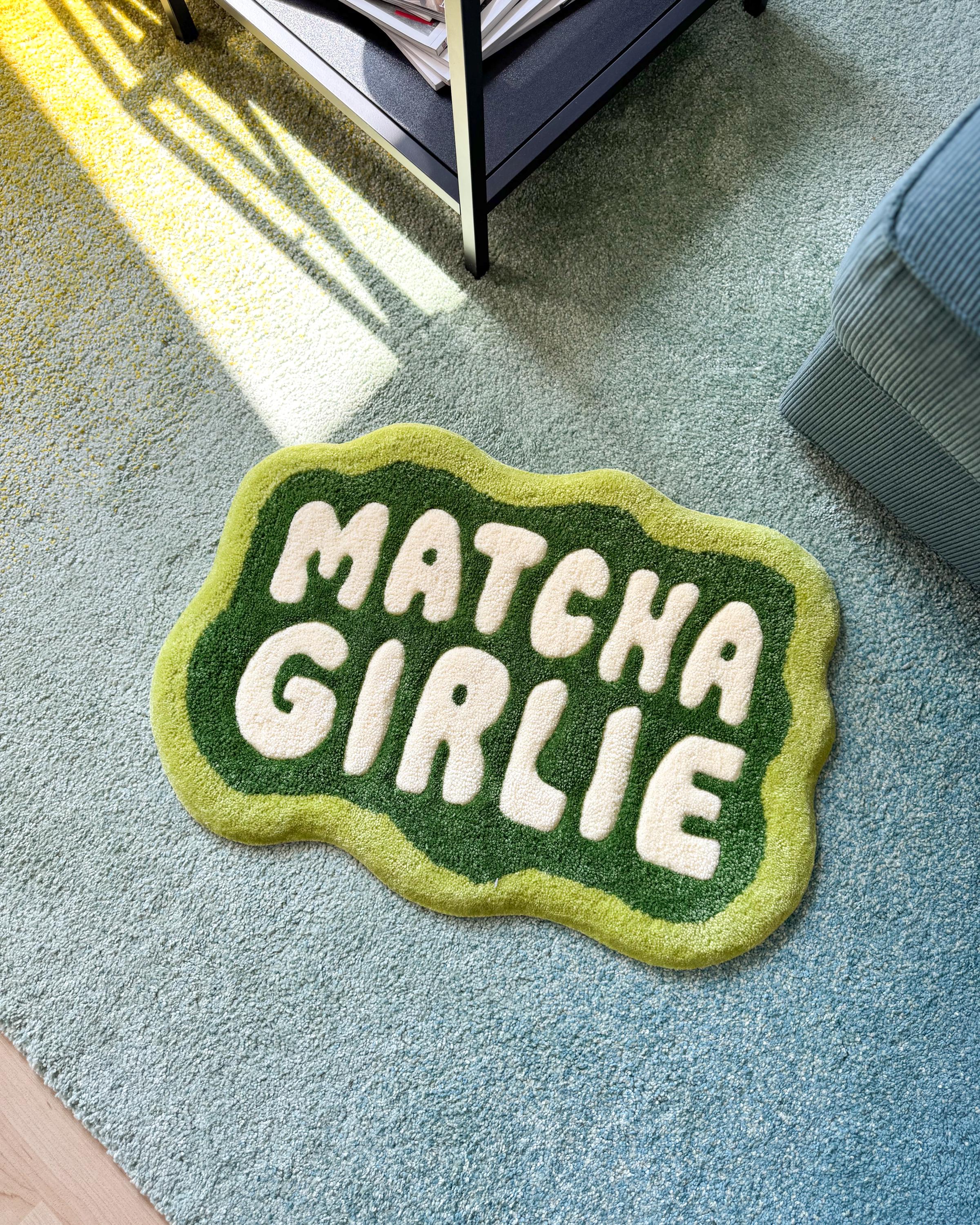 LargoModern Matcha Girlie Custom Hand Tufted Cotton Rug