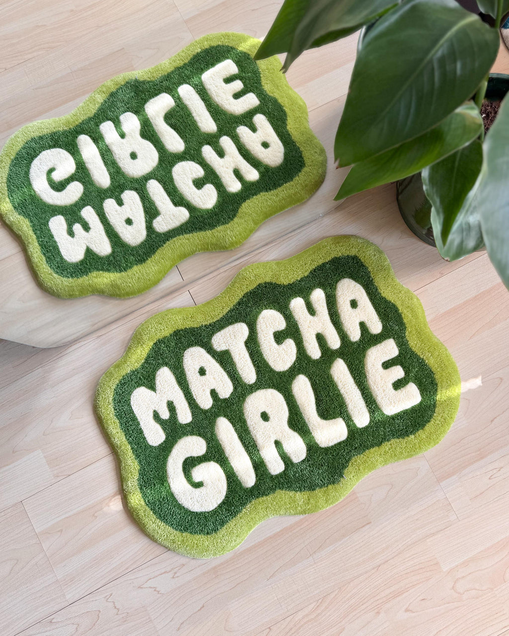 LargoModern Matcha Girlie Custom Hand Tufted Cotton Rug