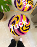 LargoModern Fuck Colorful Handmade Tufted Rug Soft Fluffy