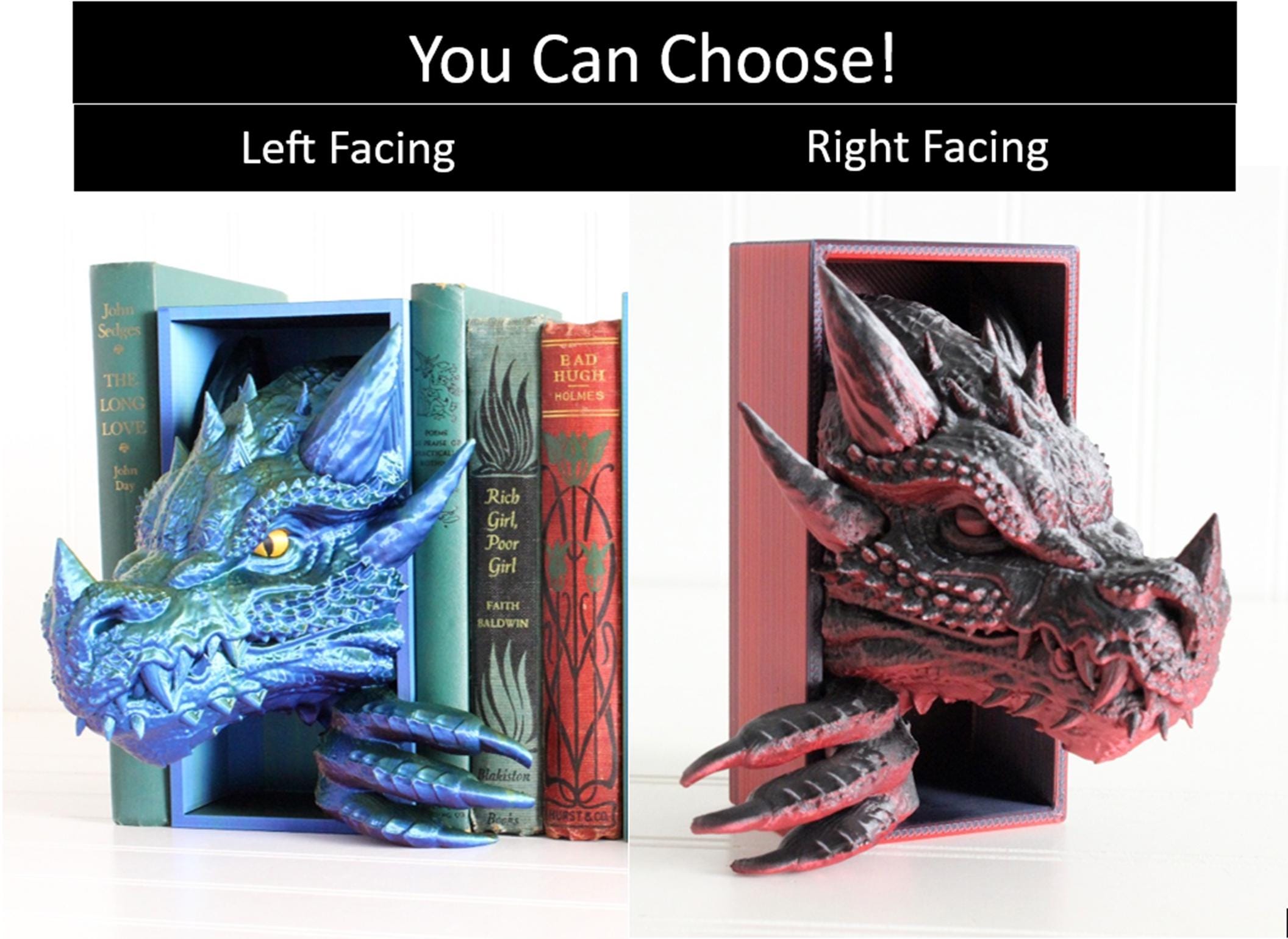 DelightfullyDutch Dragon Book Nook Fourth Wing Bookshelf Decor Bookish