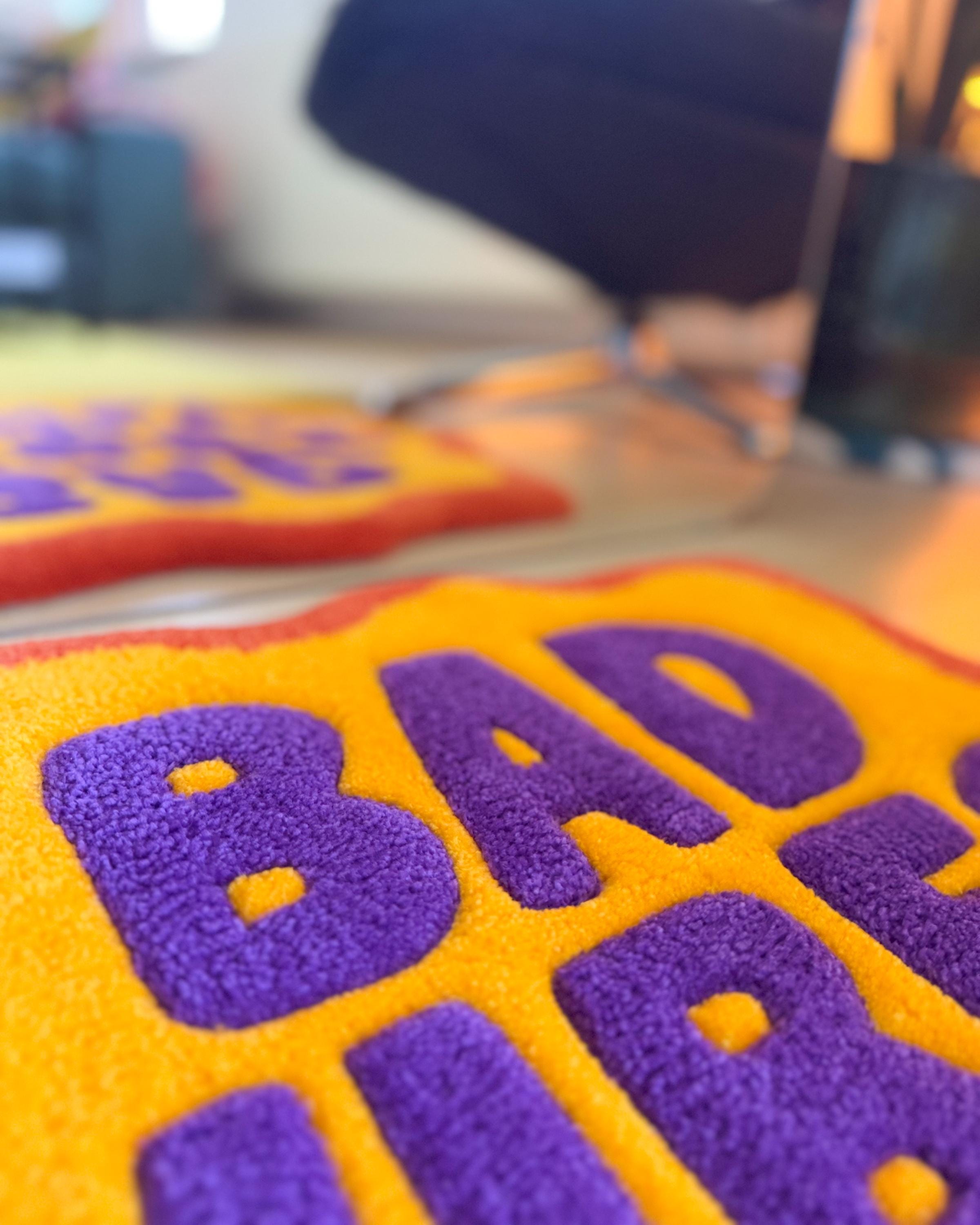 LargoModern Bad Vibes Only Tufted Rug Hand Carved 20in