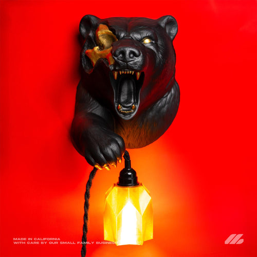 April16studio Bear Market Wall Lamp 3D Printed Wall Sconce 12in