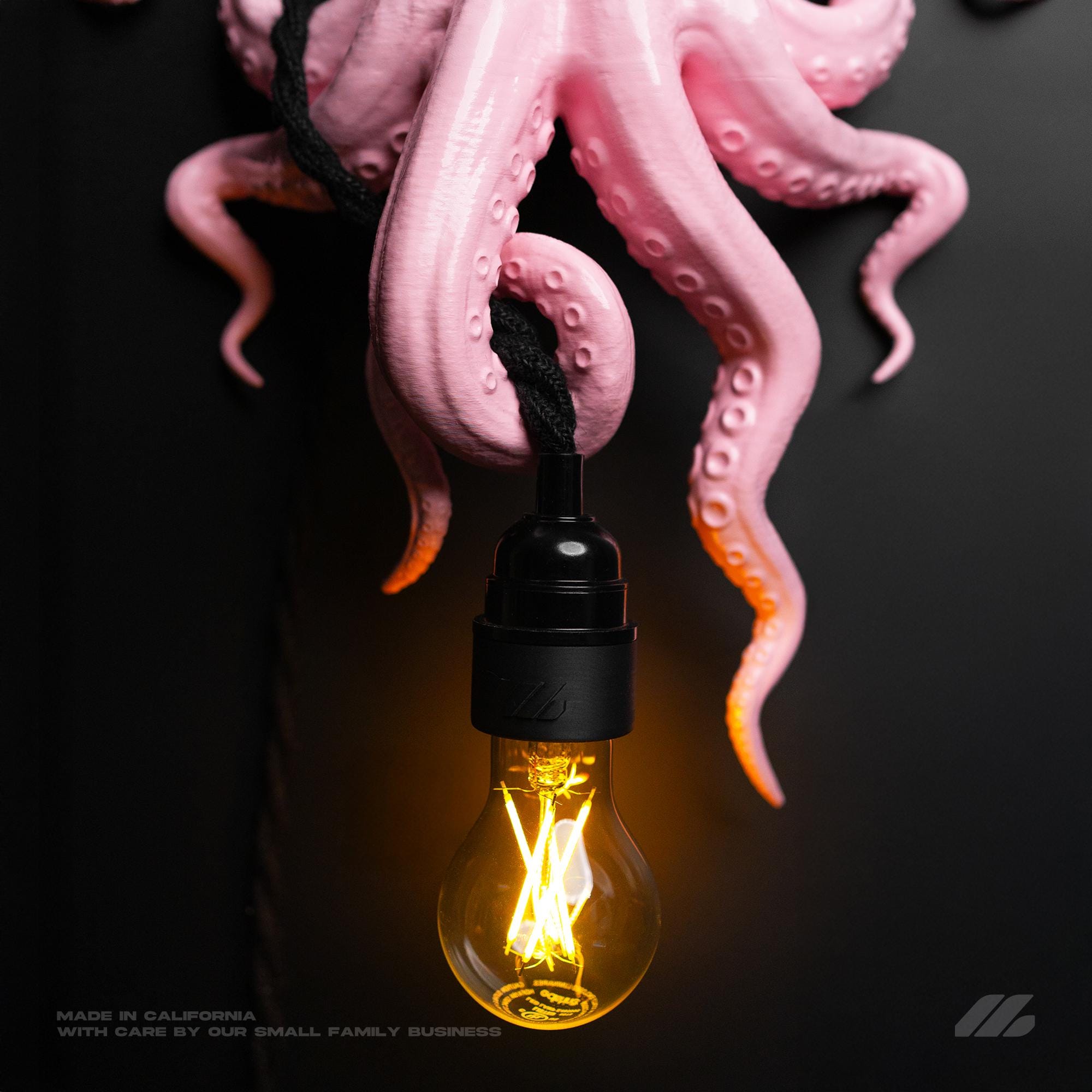 April16studio Pink Octopus Wall Sconce 3D Ocean Decor 13x16in