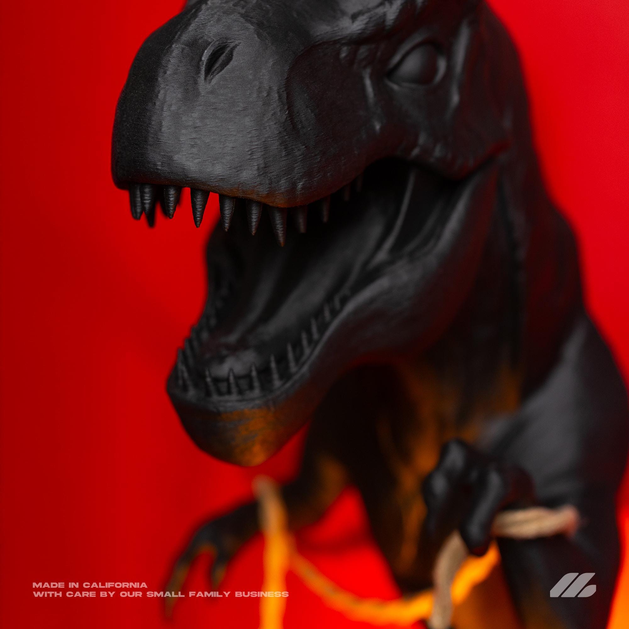 April16studio T-Rex Wall Sconce Handcrafted 3D Printed Dinosaur Lamp