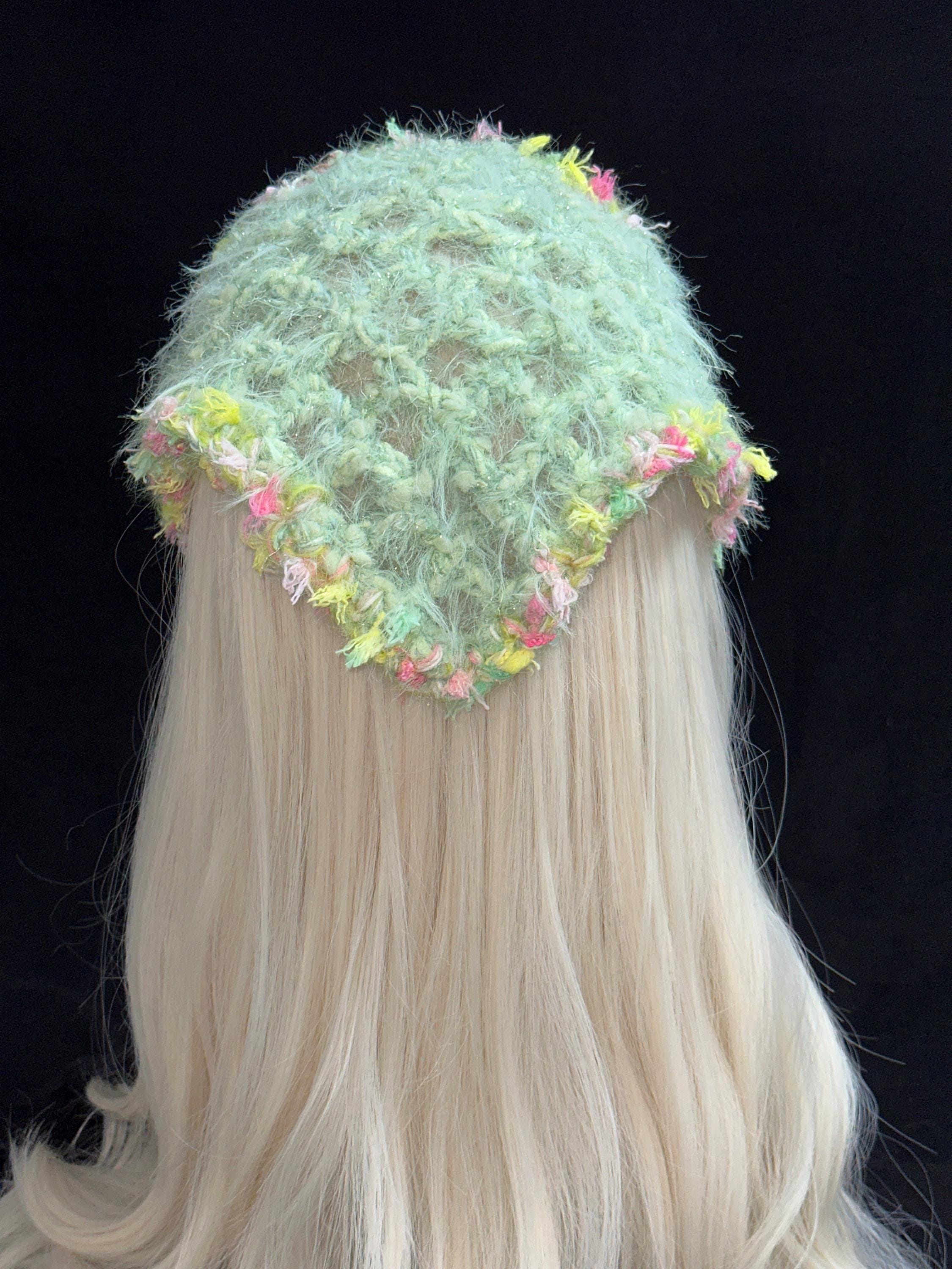 StellarPride Handmade Woodland Crochet Triangle Headscarf