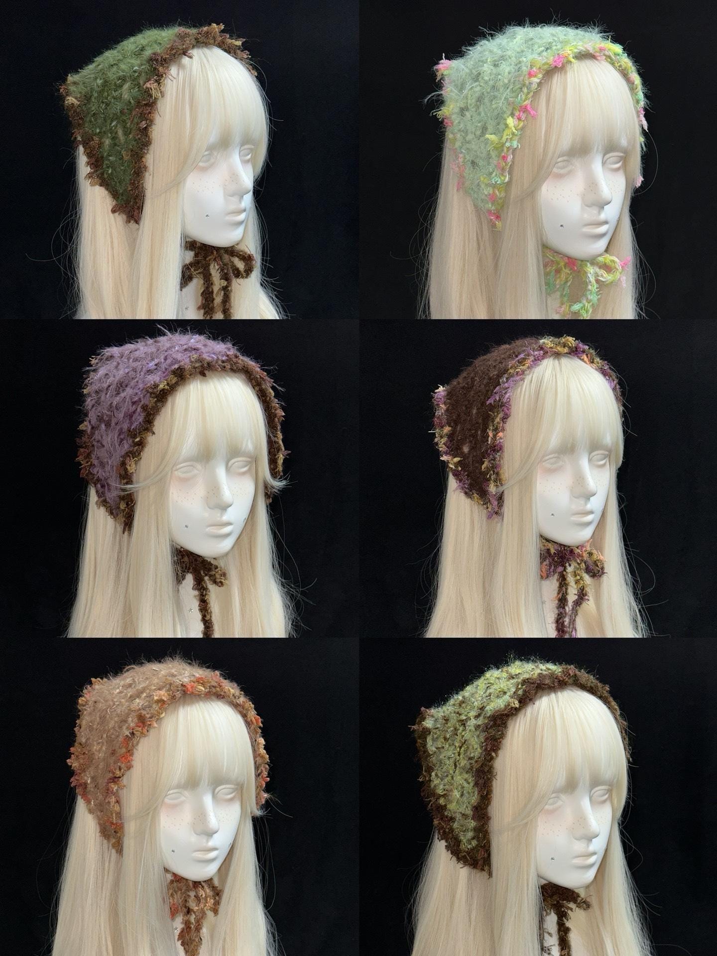 StellarPride Handmade Boho Crochet Headscarf Floral Woodland Elegance