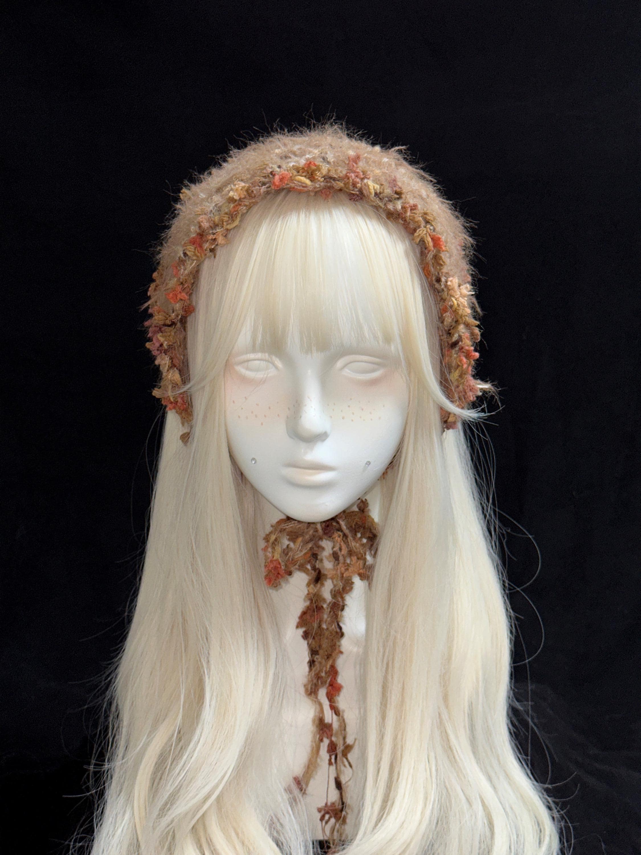 StellarPride Handmade Boho Crochet Headscarf Floral Woodland Elegance