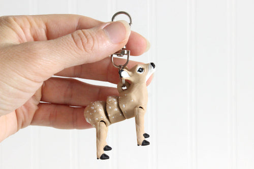 DelightfullyDutch 3D Printed Deer Keychain Biodegradable Thermoplastic Charm