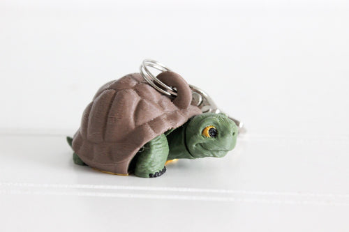 DelightfullyDutch Turtle Keychain Bag Charm Animal Keychain with Keyring