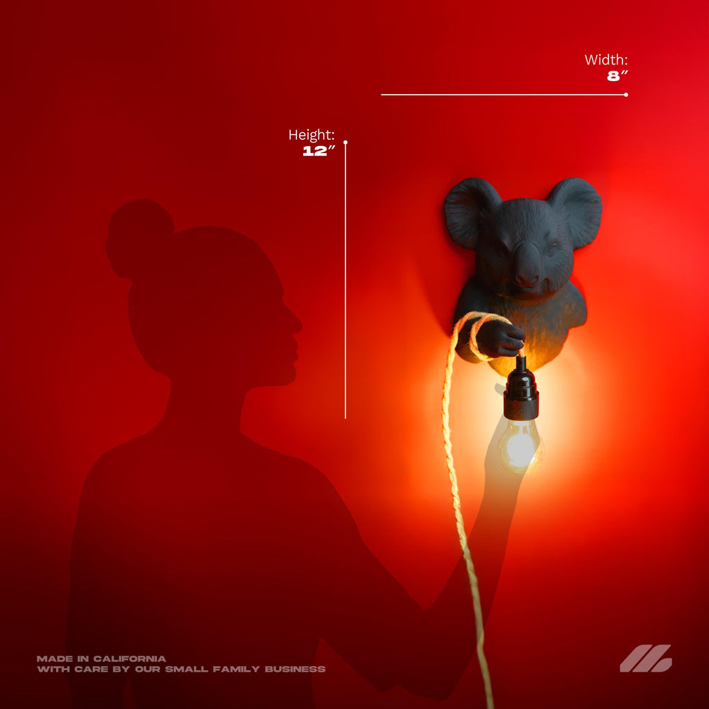 April16studio Koala Wall Lamp 3D Printed Sconce 8in