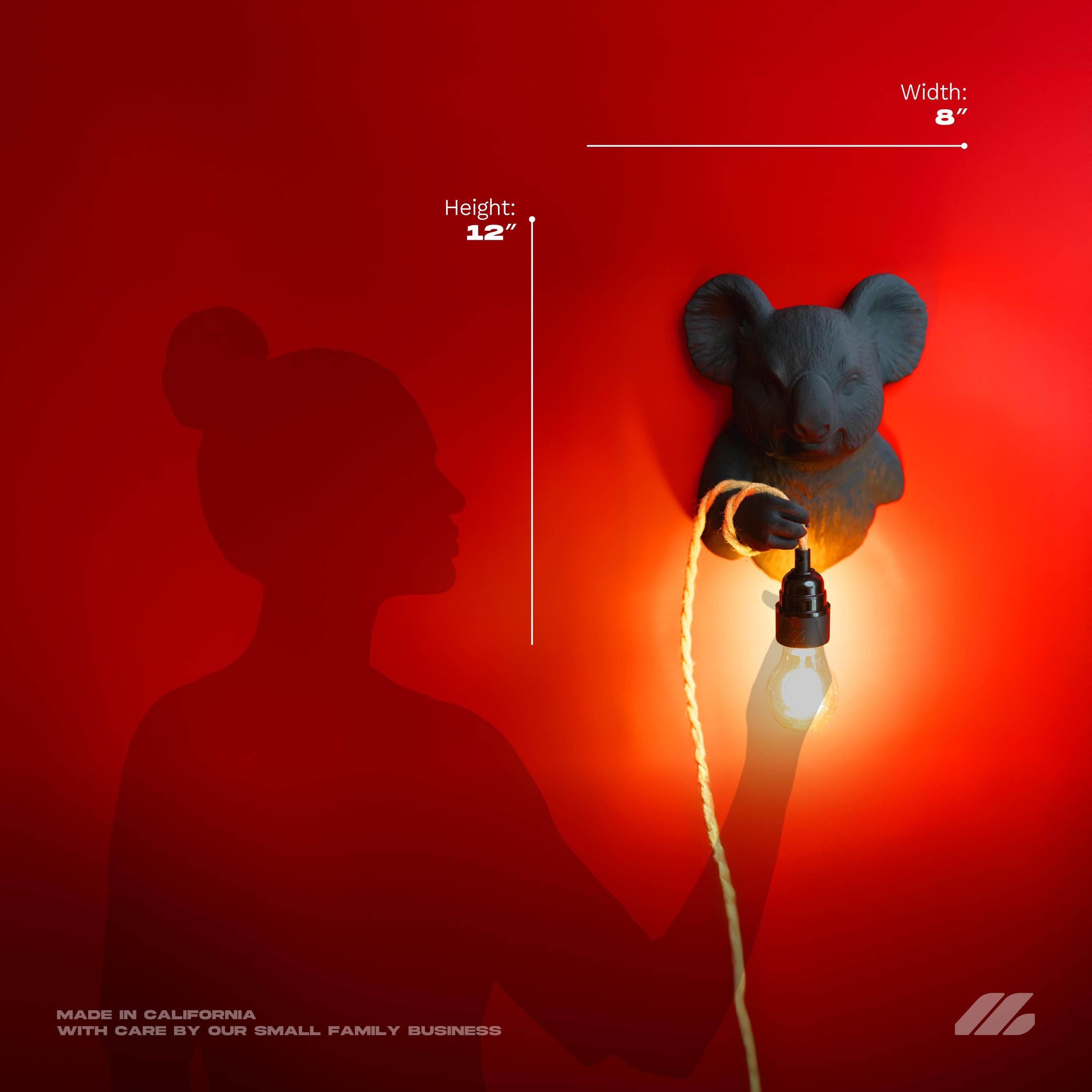 April16studio Koala Wall Lamp 3D Printed Sconce 8in