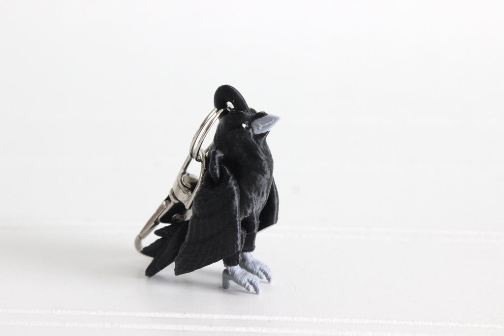 DelightfullyDutch Raven Animal Keychain Charm for Car Keys