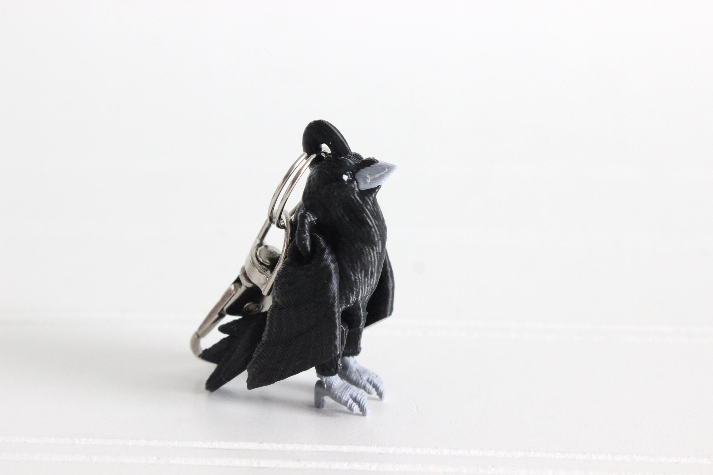 DelightfullyDutch Raven Animal Keychain Charm for Car Keys