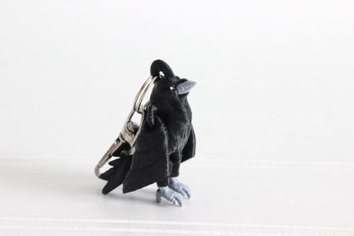 DelightfullyDutch Raven Animal Keychain Charm for Car Keys