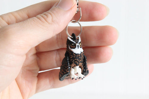 DelightfullyDutch 3D Printed Owl Thermoplastic Keyring for Car Keys