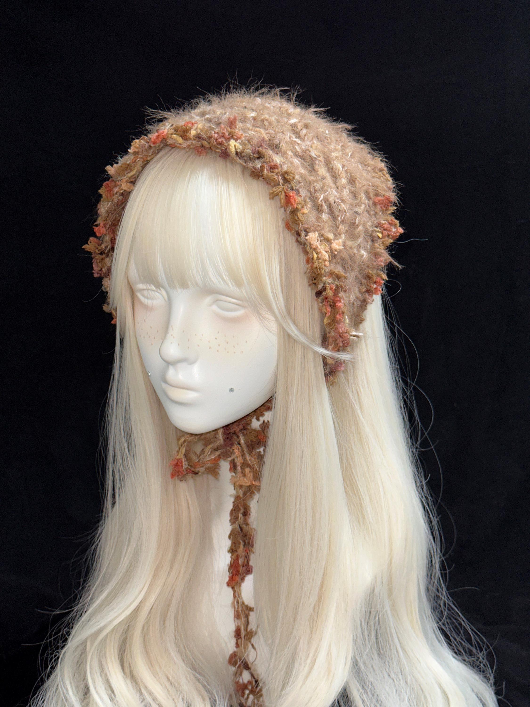 StellarPride Handmade Boho Crochet Headscarf Floral Woodland Elegance