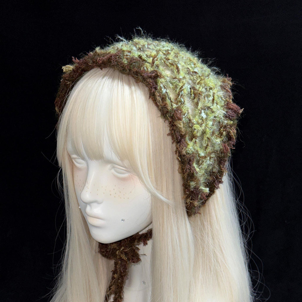 StellarPride Woodland Style Crochet Headscarf Hand Blended Yarn